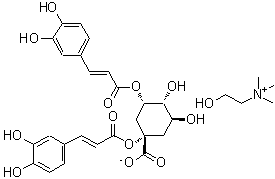 CAS#: 100018-95-9， (1S,3S,4R,5S)-1,3-Bis[[(E)-3-(3,4-Dihydroxyphenyl)Prop-2-Enoyl]Oxy]-4,5-Dihydroxy-Cyclohexane-1-Carboxylate, 2-Hydroxyethyl-Trimethyl-Ammonium