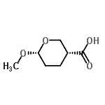 CAS#: 100190-16-7， (3R,6R)-6-Methoxytetrahydro-2H-Pyran-3-Carboxylic Acid