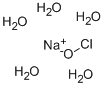 structure of CAS# 10022-70-5, Hypochlorous Acid Sodium Salt Pentahydrate;Hypochlorite Salts;Hypochlorous Acid, Sodium Salt, Pentahydrate;Sodium Hypochlorite Pentahydrate [Hypochlorite Salts]