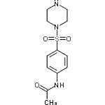 结构式 CAS# 100318-71-6, N-[4-(1-哌嗪基磺酰基)苯基]乙酰胺