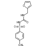 结构式 CAS# 100796-22-3, N-[(2-呋喃甲基)氨基甲酰]-4-甲基苯磺酰胺