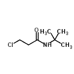 结构式 CAS# 100859-81-2, 3-氯-N-(2-甲基-2-丙基)丙酰胺