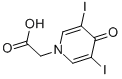 结构式 CAS# 101-29-1, 2-(3,5-二碘-4-氧代吡啶-1-基)乙酸