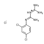结构式 CAS# 101252-14-6, 二氨基-N-[N'-(2,4-二氯苯基)甲脒基]甲烷亚氨鎓氯化物