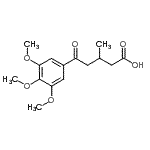 structure of CAS# 101499-91-6, 3-Methyl-5-Oxo-5-(3,4,5-Trimethoxyphenyl)Pentanoic Acid;3-Methyl-5-oxo-5-(3,4,5-trimethoxyphenyl)valeric acid