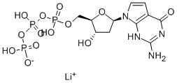 CAS#: 101515-08-6， 2-Amino-7-[2-Deoxy-5-O-[Hydroxy[[Hydroxy(Phosphonooxy)Phosphinyl]Oxy]Phosphinyl]-beta-D-Erythro-Pentofuranosyl]-1,7-Dihydro-4H-Pyrrolo[2,3-d]Pyrimidin-4-One