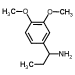 structure of CAS# 101589-21-3, 1-(3,4-Dimethoxyphenyl)-1-Propanamine;[1-(3,4-dimethoxyphenyl)propyl]amine;1-(3,4-dimethoxyphenyl)-1-propanamine;1-(3,4-dimethoxyphenyl)propan-1-amine