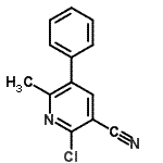 结构式 CAS# 10176-63-3, 2-氯-6-甲基-5-苯基烟腈
