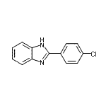 结构式 CAS# 1019-85-8, 2-(4-氯苯基)-1H-苯并咪唑
