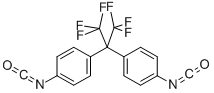 structure of CAS# 10224-18-7, 1,1'-[2,2,2-Trifluoro-1-(Trifluoromethyl)Ethylidene]Bis[4-Isocyanato-Benzene];2,2-Bis(4-Isocyanatophenyl)-1,1,1,3,3,3-Hexafluoropropane;(Hexafluoroisopropylidene)Bis(4,1-Phenylene)Diisocyanate;4,4'-(HEXAFLUOROISOPROPYLIDENE)BIS(ISOCYANATOBENZENE)