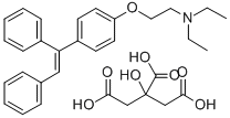 CAS#: 102433-95-4， 1-(4-(beta-Diethylaminoethoxy)Phenyl)-1,2-Diphenylethylene Citrate
