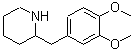 结构式 CAS# 102458-70-8, 2-(3,4-二甲氧基苄基)哌啶