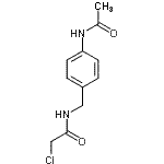 structure of CAS# 102677-62-3, N-(4-Acetamidobenzyl)-2-Chloroacetamide;MFCD00631544;N-[4-(acetylamino)benzyl]-2-chloroacetamide;N-{[4-(acetylamino)phenyl]methyl}-2-chloroacetamide
