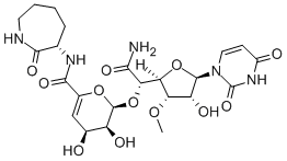 CAS#: 102770-00-3， (4S,5S,6S)-6-[(1R)-2-Amino-1-[(2S,3S,4R,5R)-5-(2,4-Dioxopyrimidin-1-Yl)-4-Hydroxy-3-Methoxyoxolan-2-Yl]-2-Oxoethoxy]-4,5-Dihydroxy-N-[(3S)-2-Oxoazepan-3-Yl]-5,6-Dihydro-4H-Pyran-2-Carboxamide