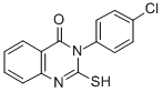 结构式 CAS# 1028-40-6, 3-(4-氯苯基)-2-硫代-1H-喹唑啉-4-酮
