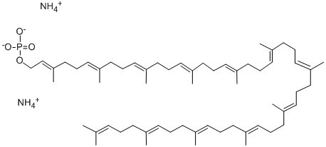CAS#: 102850-25-9， (2Z,6Z,10Z,14Z,18Z,22Z,26Z,30Z,34Z,38Z,42Z)-2,6,10,14,18,22,26,30,34,38,42,46-Octatetracontadodecaen-1-Ol,3,7,11,15,19,23,27,31,35,39,43,47-Dodecamethyl- Dihydrogen Phosphate Diammonium Salt
