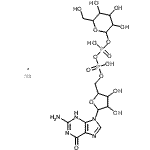 structure of CAS# 103301-72-0, Guanosine5'-(trihydrogen diphosphate) P'-b-D-glucopyranosyl ester disodium salt;GDPG;GDP-Glc;GDP-glucose