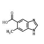 结构式 CAS# 10351-76-5, 5-甲基-1H-苯并咪唑-6-羧酸