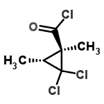 CAS#: 103549-33-3， (1S,3R)-2,2-Dichloro-1,3-Dimethylcyclopropanecarbonyl Chloride