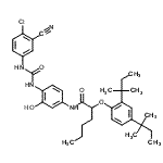 CAS#: 103576-30-3， 2-[2,4-Bis(2-Methyl-2-Butanyl)Phenoxy]-N-(4-{[(4-Chloro-3-Cyanophenyl)Carbamoyl]Amino}-3-Hydroxyphenyl)Hexanamide