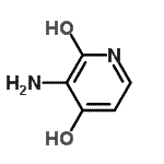 结构式 CAS# 103792-82-1, 3-氨基-4-羟基-2(1H)-吡啶酮