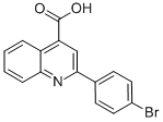 structure of CAS# 103914-52-9, 2-(4-Bromo-Phenyl)-Quinoline-4-Carboxylic Acid;2-(4-Bromophenyl)-4-Quinolinecarboxylate;2-(4-Bromophenyl)Cinchoninate;Zinc00035846