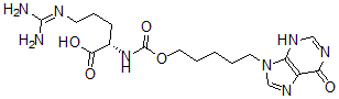 CAS#: 104317-64-8， (2S)-5-(Diaminomethylideneamino)-2-[5-(6-Oxo-3H-Purin-9-Yl)Pentoxycarbonylamino]Pentanoic Acid
