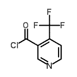 structure of CAS# 104326-73-0, 4-(Trifluoromethyl)Nicotinoyl Chloride;4-(trifluoromethyl)pyridine-3-carbonyl chloride
