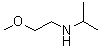 structure of CAS# 104678-18-4, N-(2-Methoxyethyl)-2-Propanamine;(2-Methoxyethyl)(Propan-2-Yl)Amine;Isopropyl-(2-methoxy-ethyl)-amine;N-(2-Methoxyethyl)-2-propanamine #