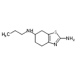 structure of CAS# 104678-86-6, N<Sup>6</Sup>-Propyl-4,5,6,7-Tetrahydro-1,3-Benzothiazole-2,6-Diamine;(R)-N6-propyl-4,5,6,7-tetrahydrobenzo[d]thiazole-2,6-diamine;(S)-2-Amino-4,5,6,7-tetrahydro-6-(propylamino)benzothiazole;(S)-2-Amnio-4,5,6,7-tetrahydro-6-(propylamino)benzothiazole