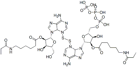 CAS#: 104693-48-3， 3,3'-Dithiobis(2'-O-6-(propionylamino)hexanoyl)adenosine 5'-triphosphate