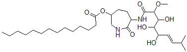 CAS#: 104947-68-4， [7-Oxo-6-[[(E)-3,4,5-Trihydroxy-2-Methoxy-8-Methylnon-6-Enoyl]Amino]Azepan-3-Yl] Tetradecanoate