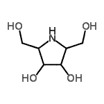 结构式 CAS# 105015-44-9, 2,5-二(羟基甲基)-3,4-吡咯烷二醇