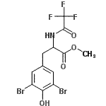 结构式 CAS# 105189-44-4, 甲基3,5-二溴-N-(三氟乙酰基)酪氨酸酯