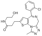 CAS#: 105219-71-4， 4-(2-Chlorophenyl)-N-(2-Hydroxyethyl)-9-Methyl-6H-Thieno(3,2-f)(1,2,4)Triazolo(4,3-a)(1,4)Diazepine-2-Propanamide