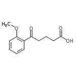 structure of CAS# 105253-92-7, 5-(2-Methoxyphenyl)-5-Oxopentanoic Acid;5-(2-Methoxyphenyl)-5-oxovaleric acid;MFCD01311634
