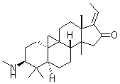 CAS#: 1053-21-0， (3beta,5alpha,17E)-4,4,14-Trimethyl-3-(Methylamino)-9,19-Cyclopregn-17(20)-En-16-One