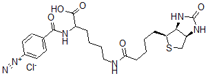 CAS#: 105319-12-8， 4-[[6-[5-[(3aR,6S,6aS)-2-Oxo-1,3,3a,4,6,6a-Hexahydrothieno[3,4-d]Imidazol-6-Yl]Pentanoylamino]-1-Hydroxy-1-Oxohexan-2-Yl]Carbamoyl]Benzenediazonium Chloride