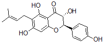 CAS#: 105377-77-3， (2R,3R)-3,5,7-Trihydroxy-2-(4-Hydroxyphenyl)-6-(3-Methylbut-2-Enyl)Chroman-4-One