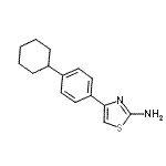 结构式 CAS# 105512-86-5, 4-(4-环己基苯基)-1,3-噻唑-2-胺