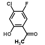 结构式 CAS# 105533-69-5, 1-(4-氯-5-氟-2-羟基苯基)乙酮