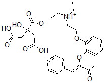 CAS#: 106063-68-7， (Z)-3-(2-(2-(Diethylamino)ethoxy)phenoxy)-4-phenyl-3-buten-2-one citrate