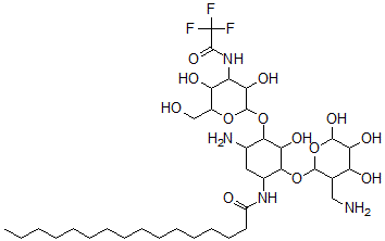 CAS#: 106190-45-8， N-[5-Amino-2-[3-(Aminomethyl)-4,5,6-Trihydroxyoxan-2-Yl]Oxy-4-[3,5-Dihydroxy-6-(Hydroxymethyl)-4-[(2,2,2-Trifluoroacetyl)Amino]Oxan-2-Yl]Oxy-3-Hydroxycyclohexyl]Hexadecanamide