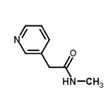 结构式 CAS# 106271-65-2, N-甲基-2-(3-吡啶基)乙酰胺
