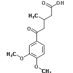 结构式 CAS# 106591-88-2, 5-(3,4-二甲氧基苯基)-3-甲基-5-氧代戊酸