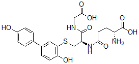 CAS#: 106848-71-9， (2R)-2-Amino-5-[[(2R)-1-(Carboxymethylamino)-3-[2-Hydroxy-5-(4-Hydroxyphenyl)Phenyl]Sulfanyl-1-Oxopropan-2-Yl]Amino]-5-Oxopentanoic Acid