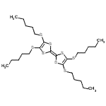 structure of CAS# 106920-29-0, 2-[4,5-Bis(Pentylsulfanyl)-1,3-Dithiol-2-Ylidene]-4,5-Bis(Pentylsulfanyl)-1,3-Dithiole;tetrakis(pentylthio)tetrathiafulvalene