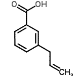 structure of CAS# 1077-07-2, 3-Allylbenzoic Acid;3-(2-Propenyl)benzoic acid;3-ALLYL-BENZOIC ACID;MFCD02259917