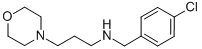 structure of CAS# 107921-37-9, (4-Chlorophenyl)Methyl-(3-Morpholin-4-Ium-4-Ylpropyl)Azanium;(4-Chlorophenyl)Methyl-(3-Morpholin-4-Ium-4-Ylpropyl)Ammonium;(4-Chlorophenyl)Methyl-[3-(4-Morpholin-4-Iumyl)Propyl]Ammonium;(4-Chlorobenzyl)-(3-Morpholin-4-Ium-4-Ylpropyl)Ammonium