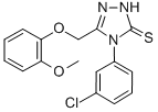 CAS#: 107952-07-8， 4-(3-Chlorophenyl)-5-[(2-Methoxyphenoxy)Methyl]-2H-1,2,4-Triazole-3-Thione